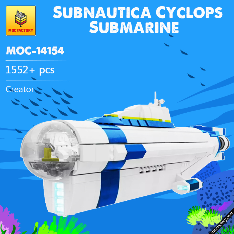 MOC 14154 Subnautica Cyclops Submarine Creator by TommyStyrvoky MOC FACTORY - LEPIN Germany