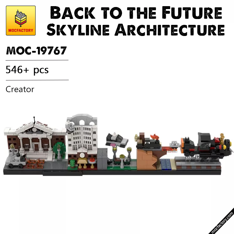 MOC 19767 Back to the Future Skyline Architecture Creator Expert by MOMAtteo79 MOCFACTORY - LEPIN Germany