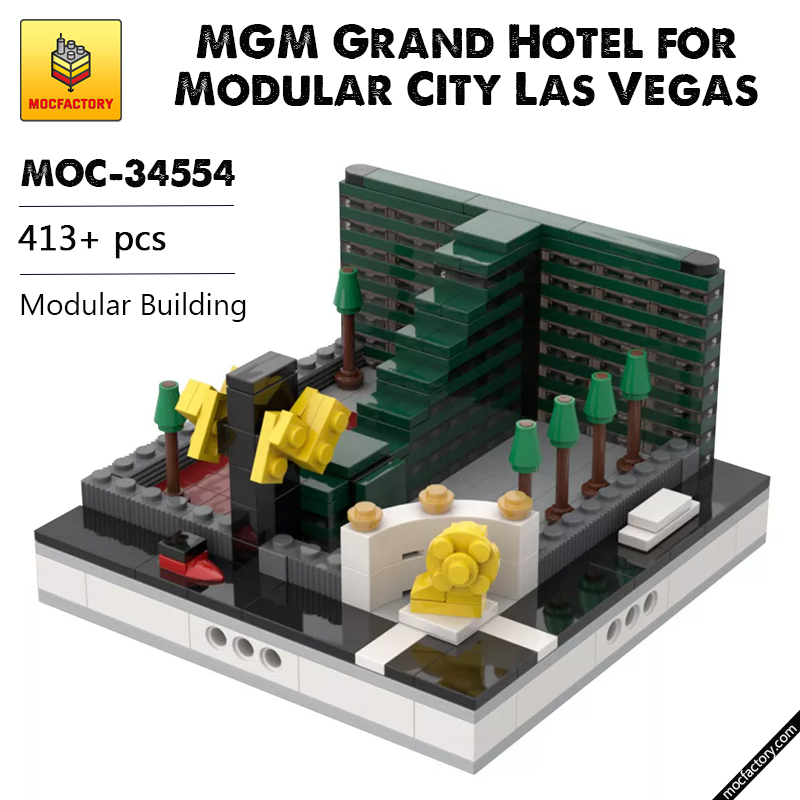 MOC 34554 MGM Grand Hotel for Modular City Las Vegas Modular Building by gabizon MOC FACTORY - LEPIN Germany