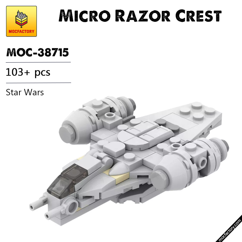 MOC 38715 Micro Razor Crest Star Wars by ron mcphatty MOC FACTORY - LEPIN Germany