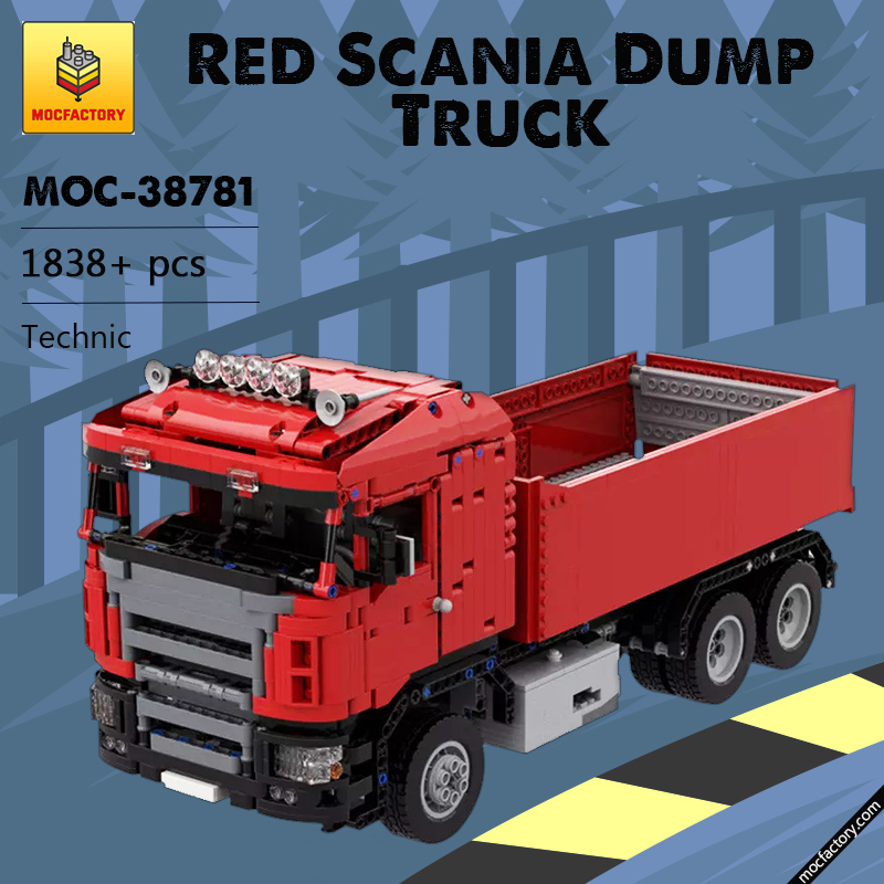 MOC 38781 Red Scania Dump Truck by Springer83 MOCFACTORY - LEPIN Germany
