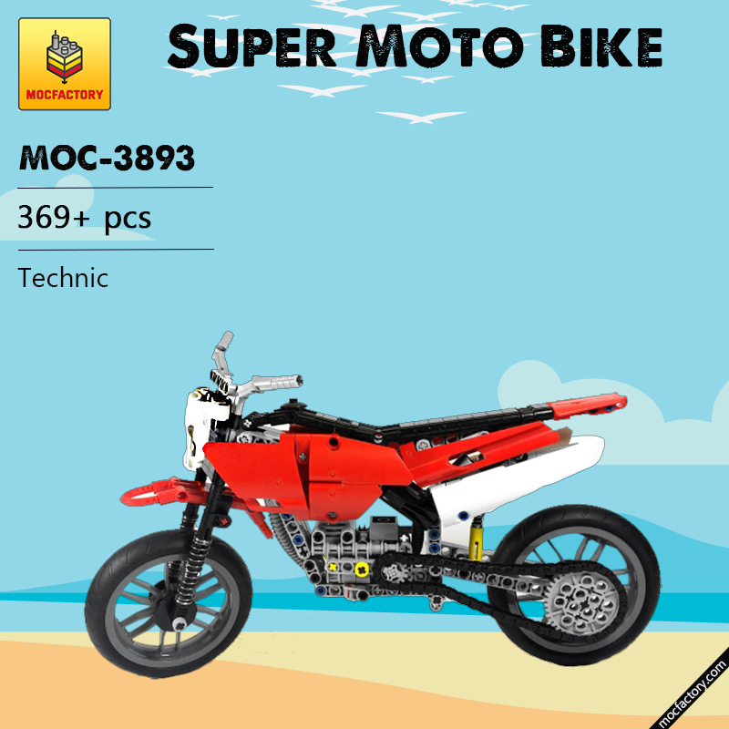 MOC 3893 Super Moto Bike Technic by DamianPLE Lego Garage MOC FACTORY - LEPIN Germany