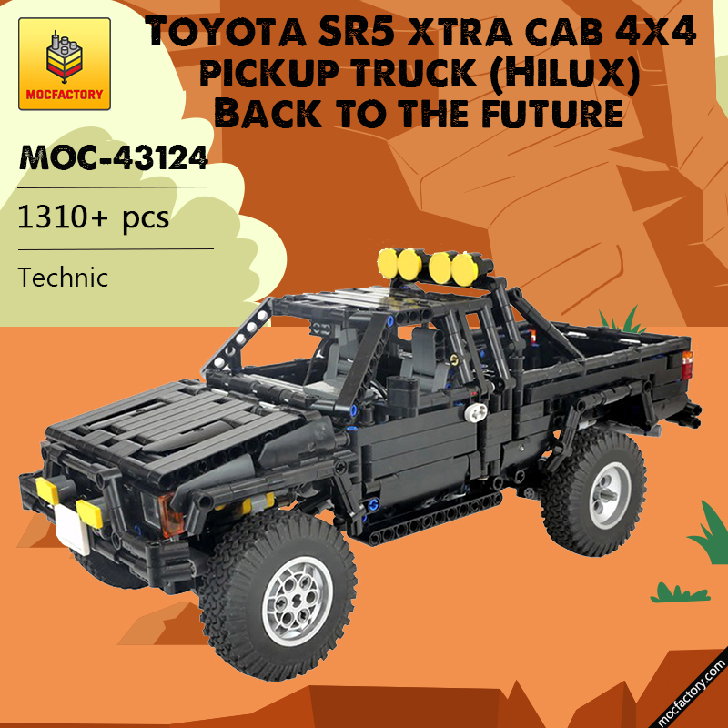 MOC 43124 Toyota SR5 xtra cab 4x4 pickup truck Hilux Back to the future Technic by RM8 LEGO Garage BrickGarage MOC FACTORY - LEPIN Germany