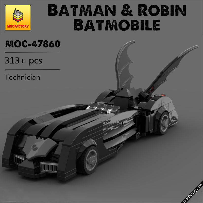 MOC 47860 Batman Robin Batmobile Batman Movie by Bens Bricks MOCFACTORY - LEPIN Germany