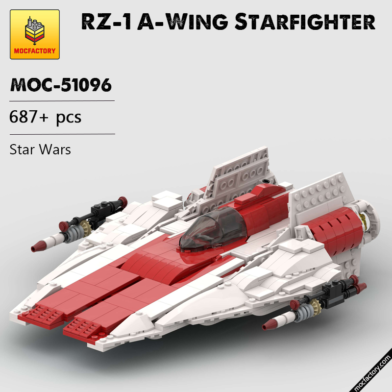 MOC 51096 RZ 1 A Wing Starfighter Star Wars by McGreedy MOC FACTORY - LEPIN Germany