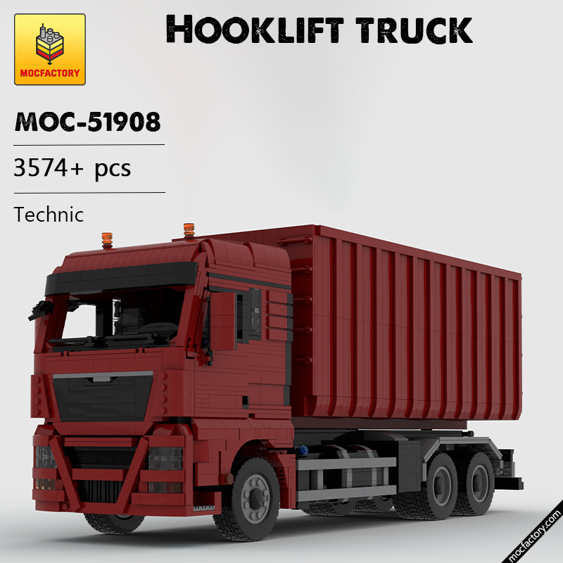 MOC 51908 Hooklift truck Technic by Daniels creations MOC FACTORY - LEPIN Germany
