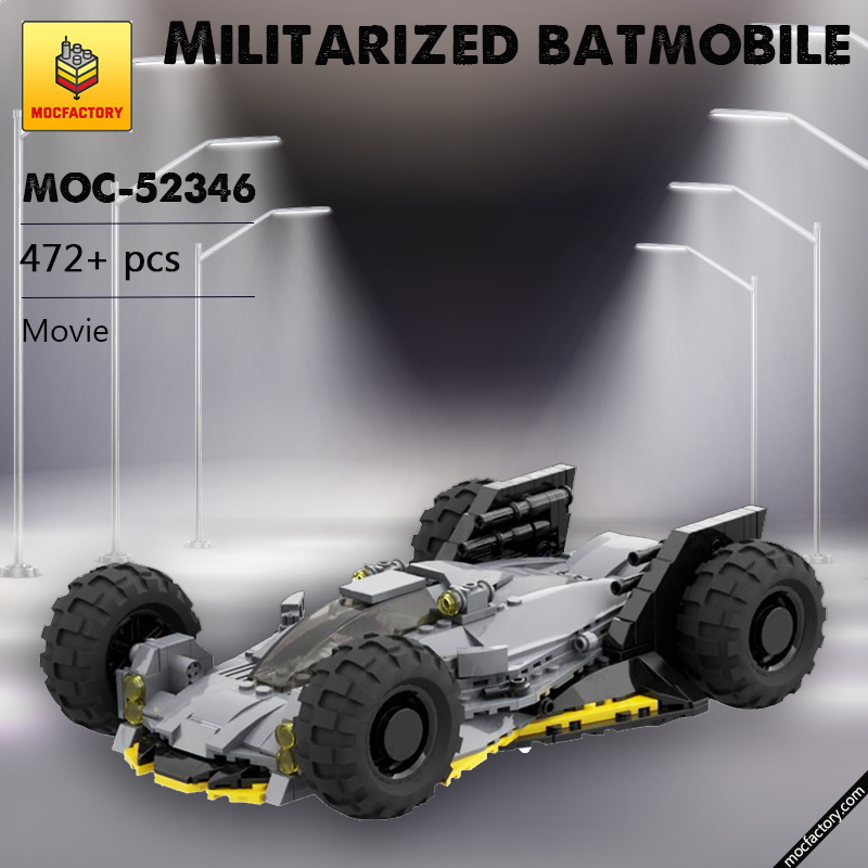 MOC 52346 Militarized Batmobile Movie by Gervant Riviiskiy MOC FACTORY - LEPIN Germany