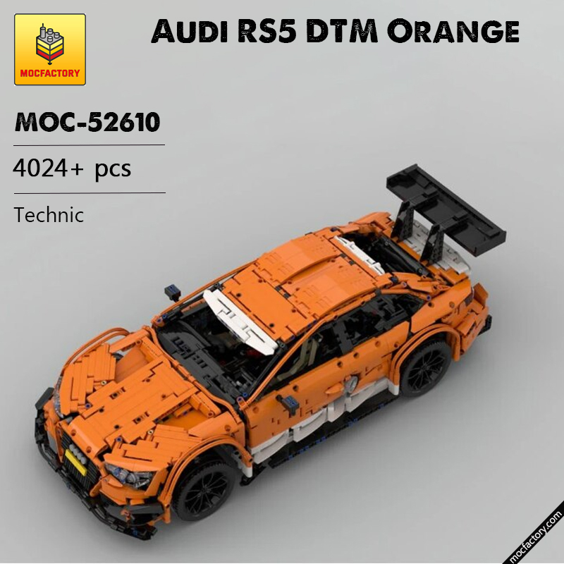 MOC 52610 Audi RS5 DTM Orange Technic by Springer83 MOC FACTORY - LEPIN Germany