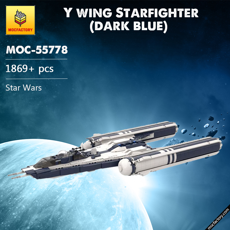 MOC 55778 Y wing Starfighter dark blue Star Wars by starwarsfan66 MOC FACTORY - LEPIN Germany