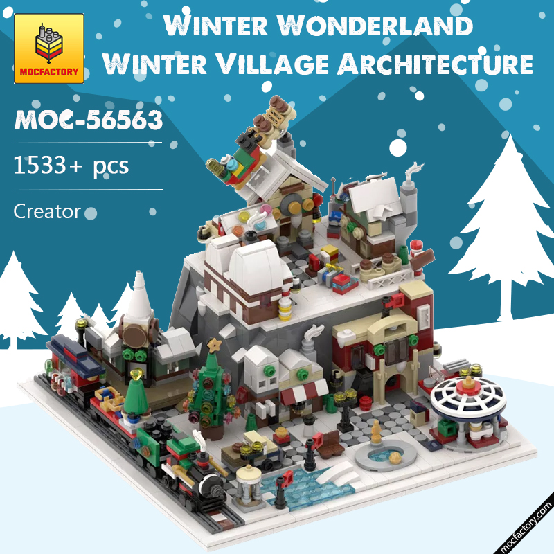 MOC 56563 Winter Wonderland Winter Village Architecture Creator by MOMAtteo79 MOC FACTORY - LEPIN Germany