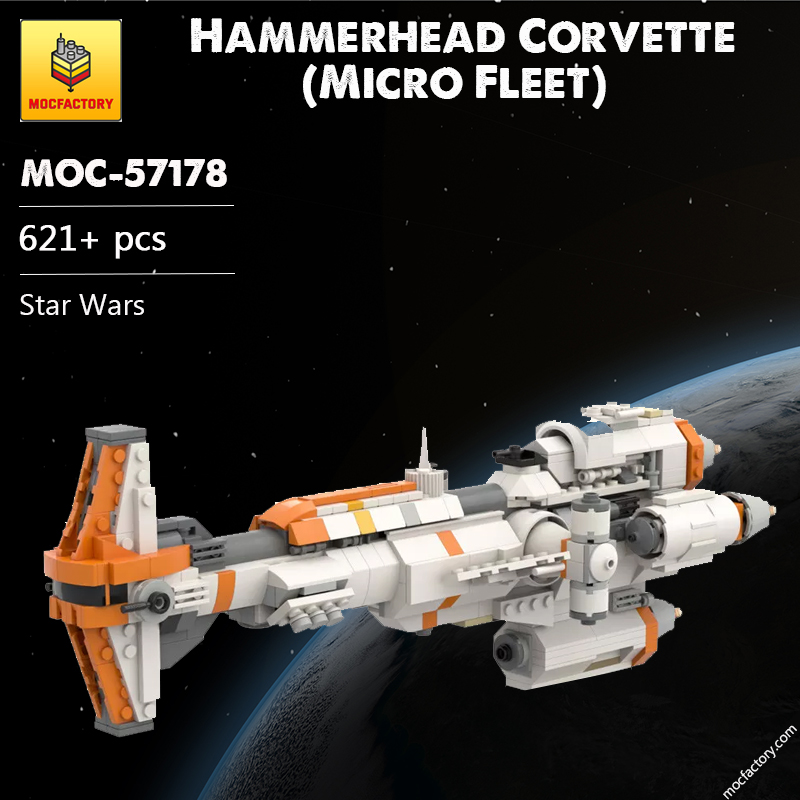 MOC 57178 Hammerhead Corvette Micro Fleet Scale Star Wars by 2bricksofficial MOC FACTORY - LEPIN Germany