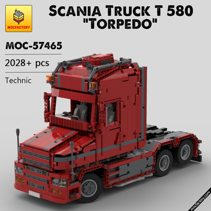 MOC 57465 Scania Truck T 580 Torpedo Technic by Furchtis MOC FACTORY - LEPIN Germany