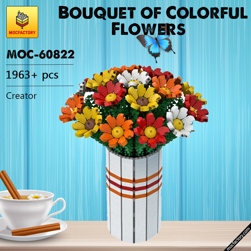 MOC 60822 Bouquet of Colorful Flowers Creator by Ben Stephenson MOC FACTORY - LEPIN Germany