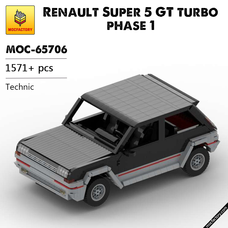 MOC 65706 Renault Super 5 GT turbo phase 1 Technic by tophy legrand MOC FACTORY - LEPIN Germany