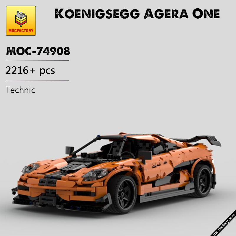 MOC 74908 Koenigsegg Agera One Technic by Furchtis MOC FACTORY - LEPIN Germany