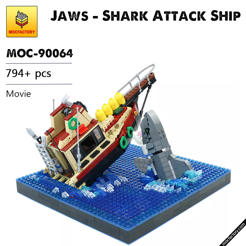 MOC 90064 Jaws Shark Attack Ship Movie MOC FACTORY - LEPIN Germany