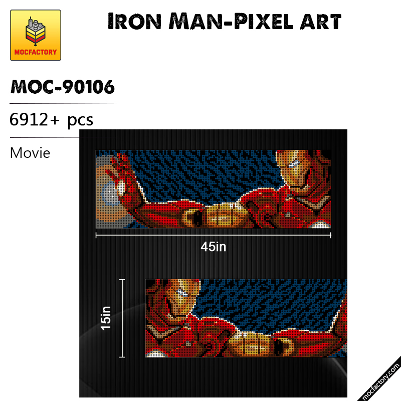 MOC 90106 Iron Man Pixel art Movie MOC FACTORY - LEPIN Germany