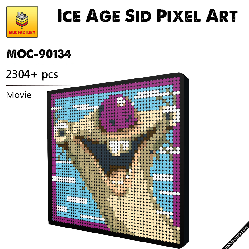 MOC 90134 Ice Age Sid Pixel Art Movie MOC FACTORY - LEPIN Germany