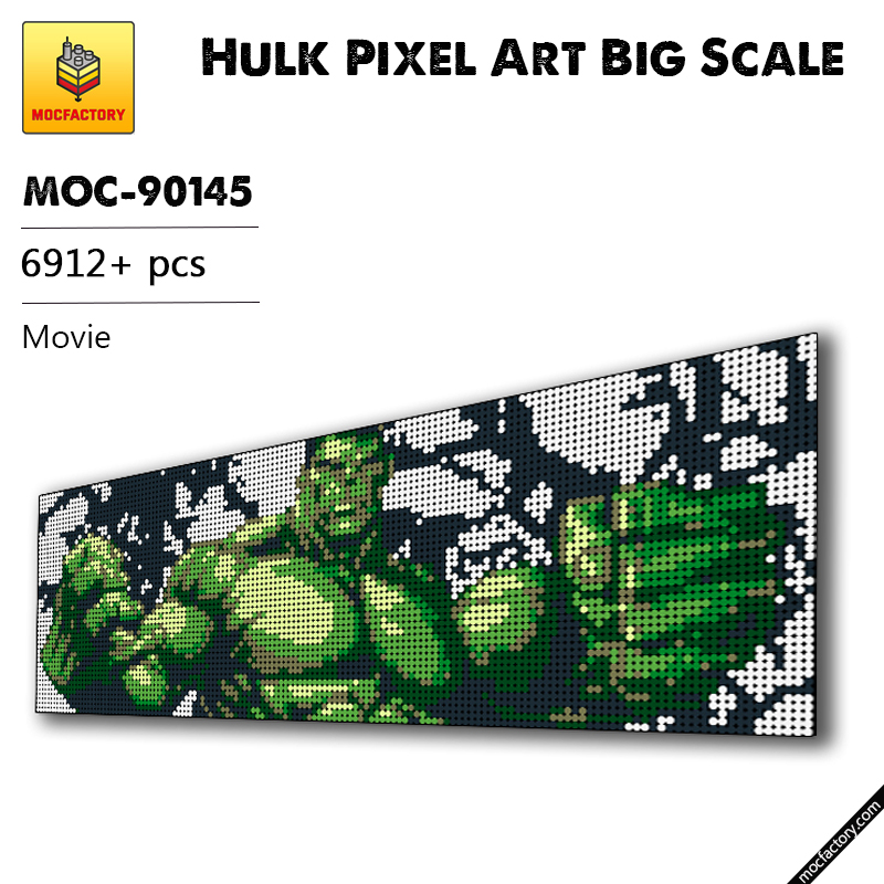 MOC 90145 Hulk Pixel Art Big Scale Movie MOC FACTORY - LEPIN Germany