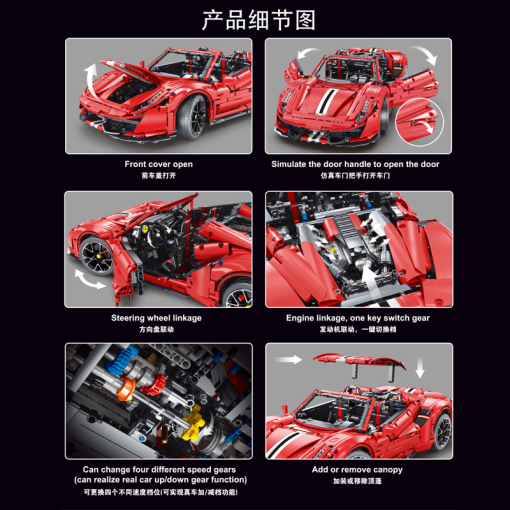 TGL T5005 Super Car 488 with 3608 pieces 3 - LEPIN Germany