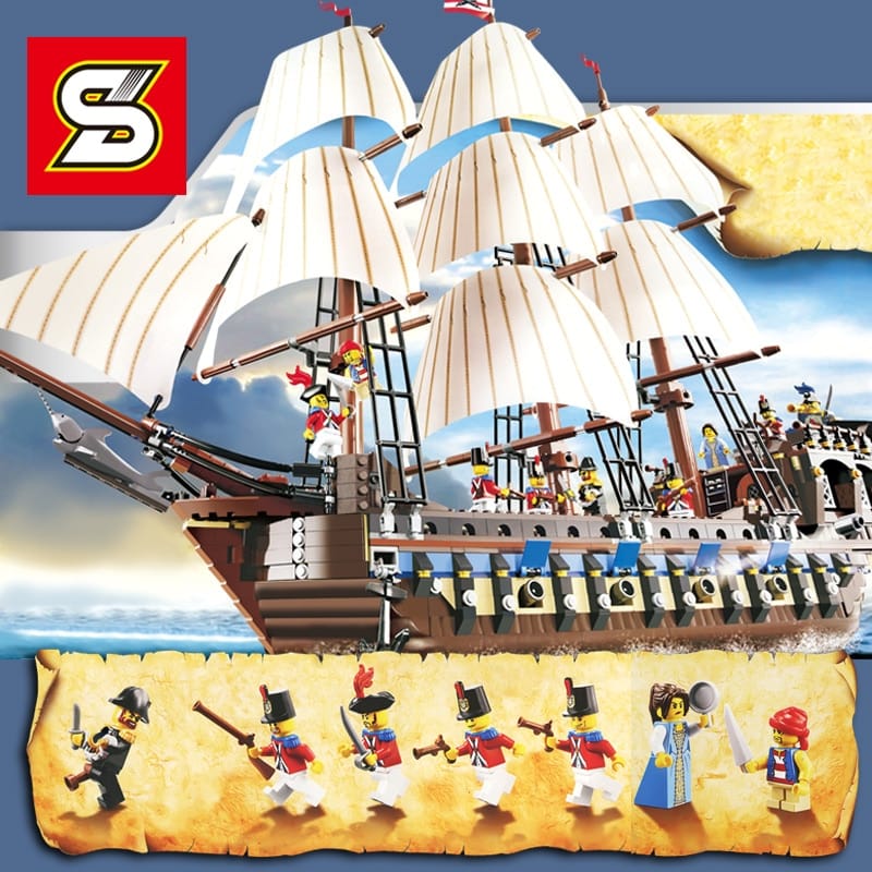 sy 1201 king 83038 pirates of the caribbean imperial flagship compatible moc 10210 7779 - LEPIN Germany