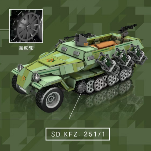 Mould King 20027 Semi tracked Armored Vehicle With Motor 3 - LEPIN Germany